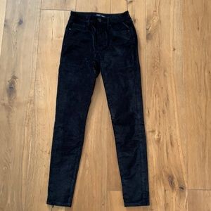 Black velvet jeans